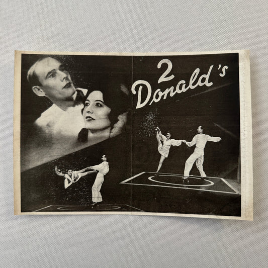 Circus Rollerskating Roller Skate Circus Act Flyer Advertising 2 Donalds