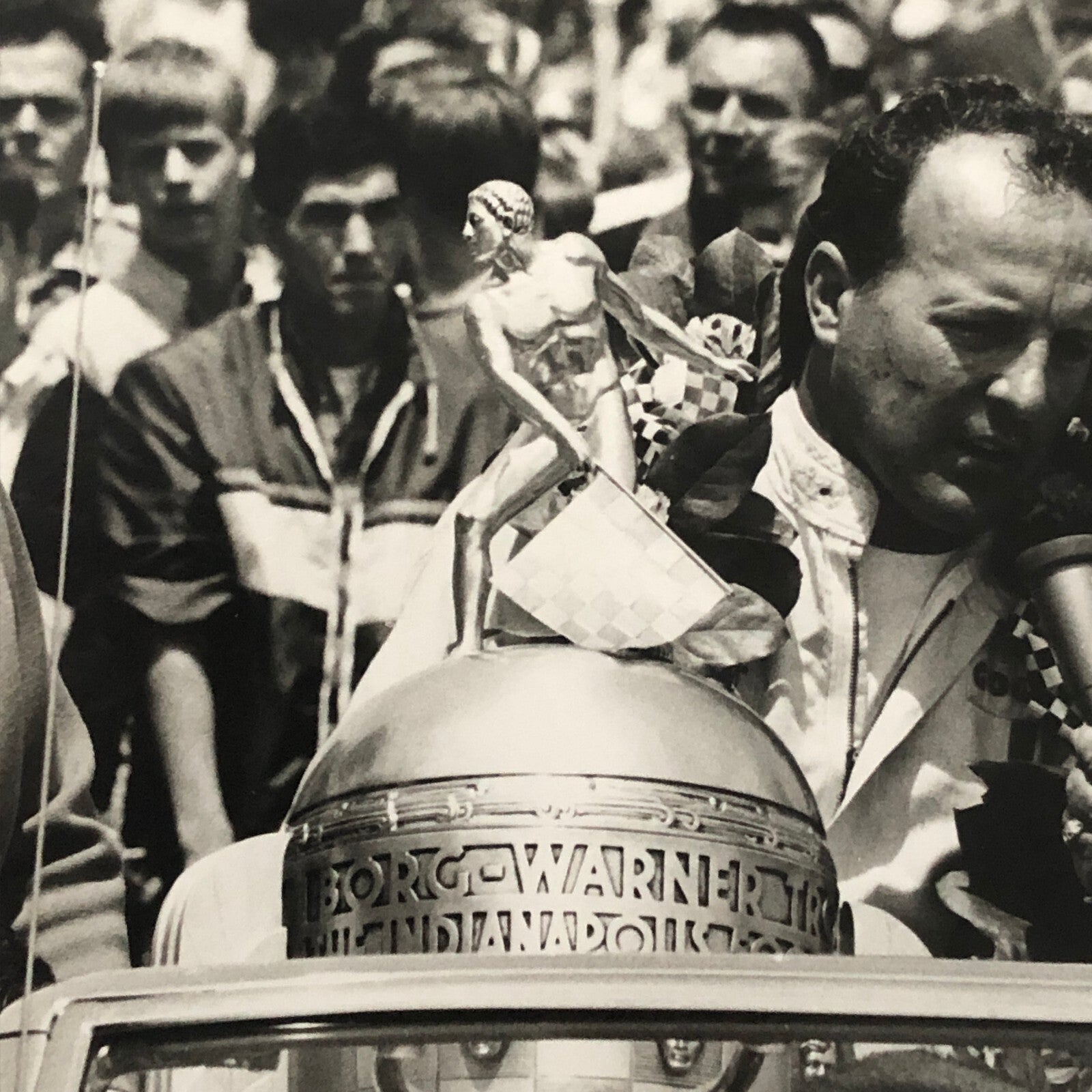 Vintage Indy Indianapolis 500 Racing Photo Photograph AJ Foyt Trophy 1967