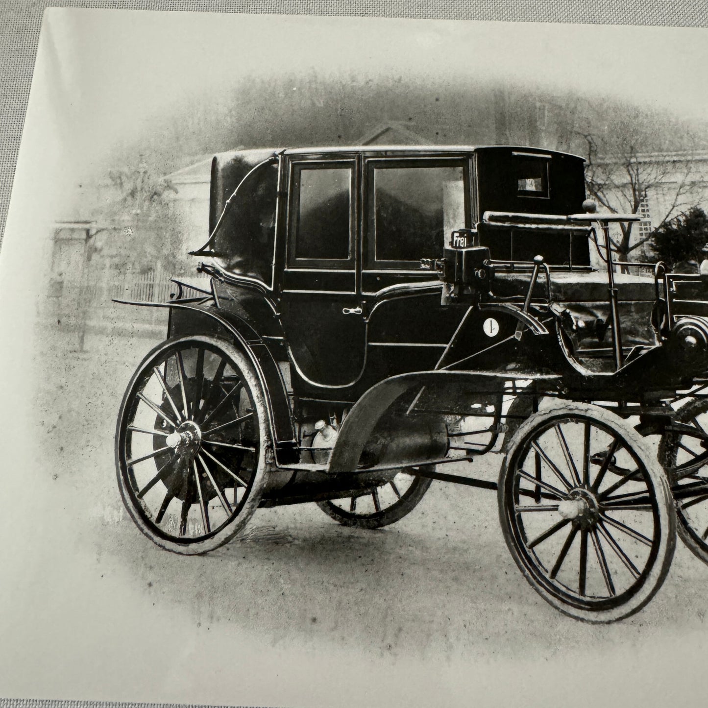 1896 Daimler Mercedes Benz Taxi Wagon Factory Press Photo 1996 ?