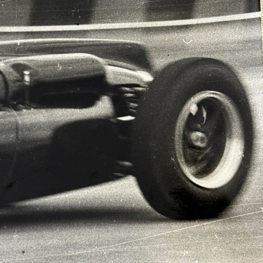 Vintage Racing Photo Photograph Print Unidentified Driver in Car Motorsport Race