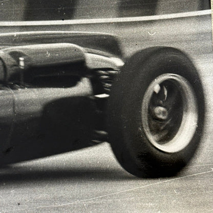 Vintage Racing Photo Photograph Print Unidentified Driver in Car Motorsport Race