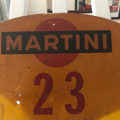 1966 RAC Zuid Brabant Grensrit Car Rally Rallye Participant Plate w/ Martini Ad