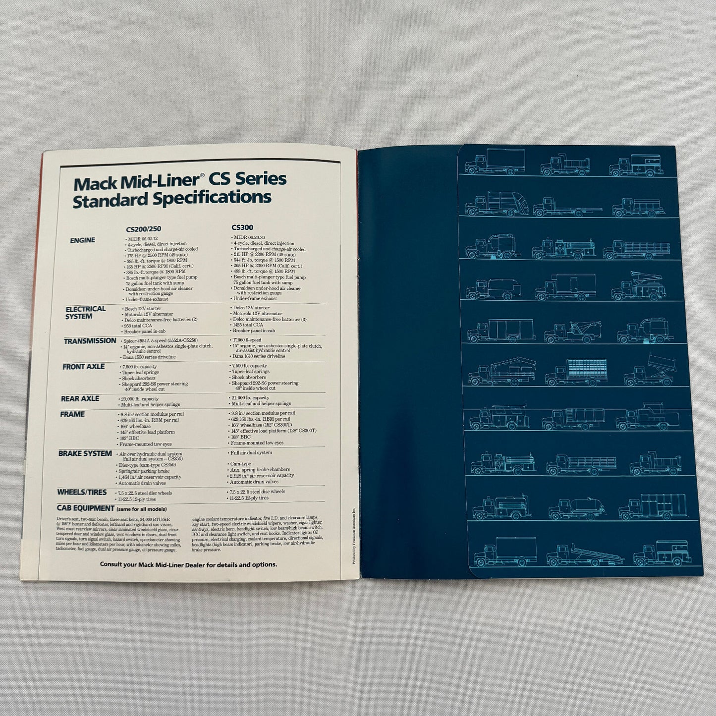 Mack Mid Liner CS Series Truck Sales Brochure Catalog Advertising