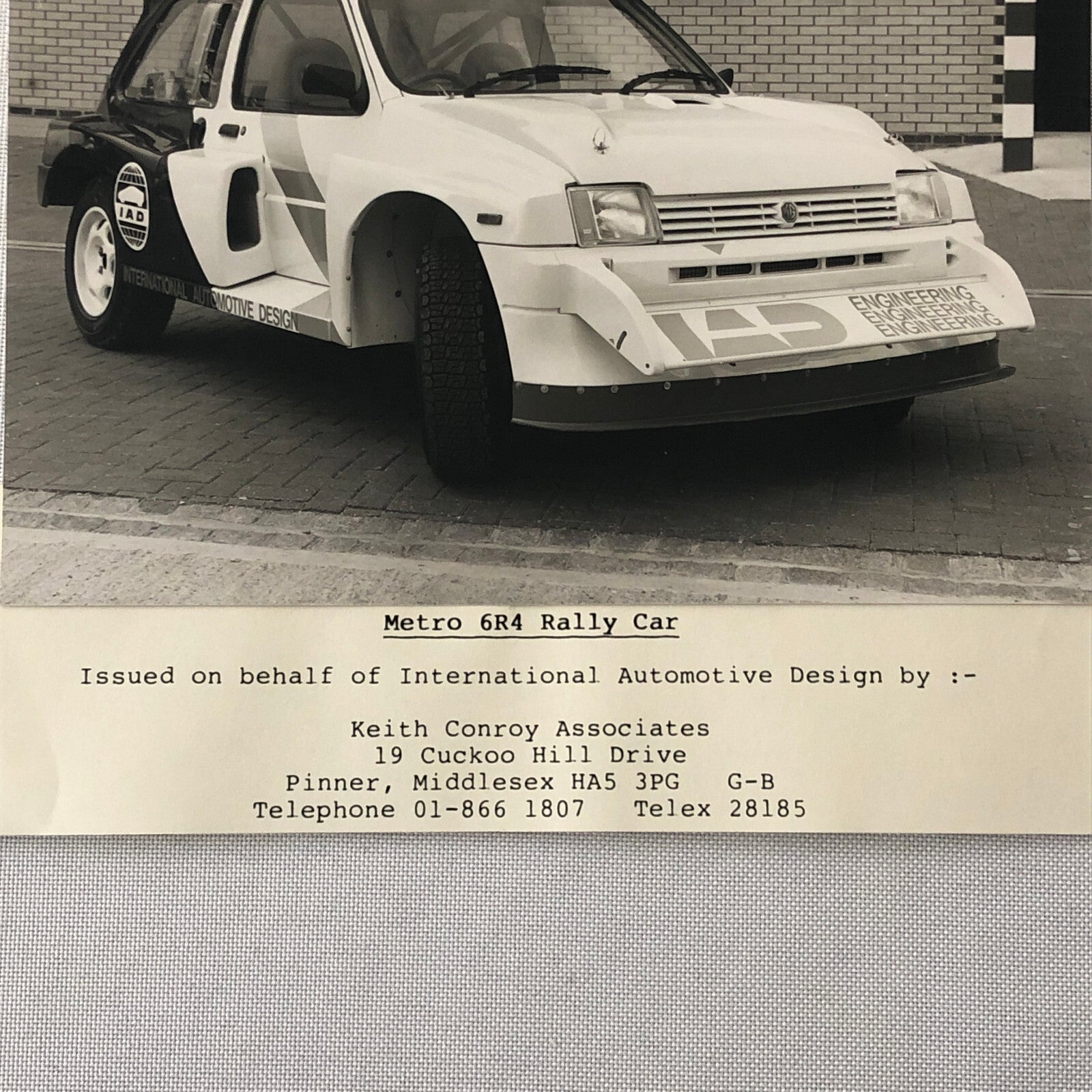 MG Metro 6R4 Rally Car IAD International Automotive Design Photo Photograph