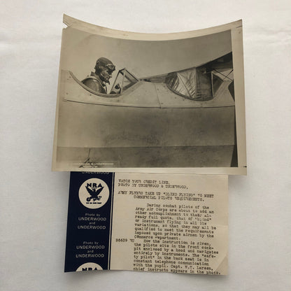 Press Photo Photograph Army Pilots Learn Blind Flying via Instrument Underwood