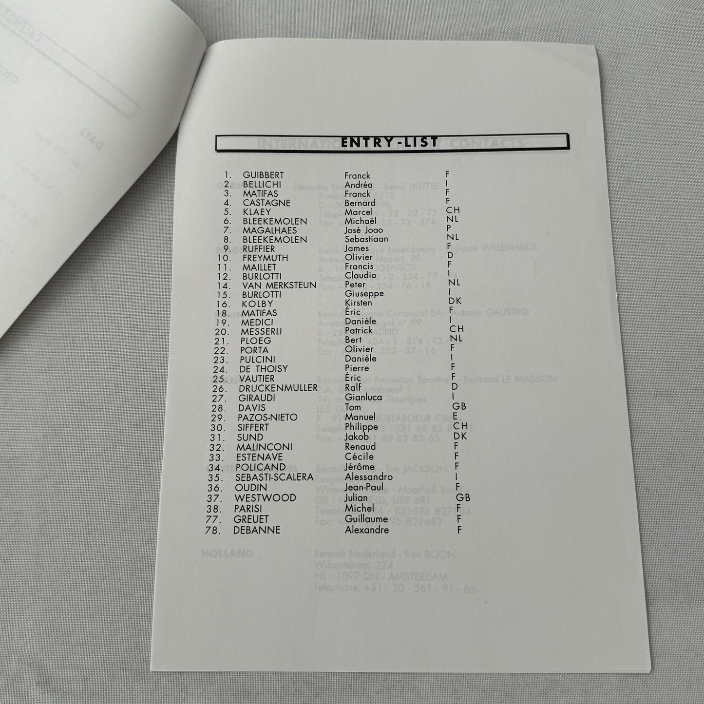 1998 Renault Sport Press Kit Spider ELF Trophy Racing Photos Documents