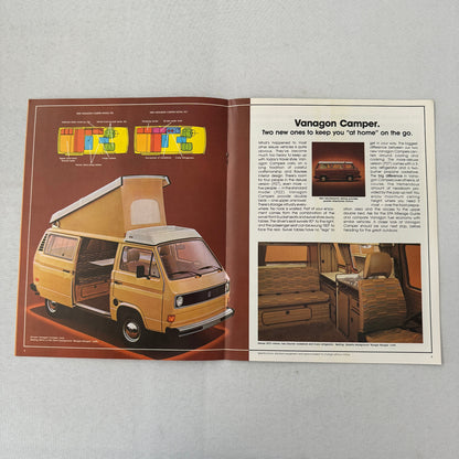 1980 Volkswagen VW Vanagon and Camper Sales Brochure Catalog Advertising