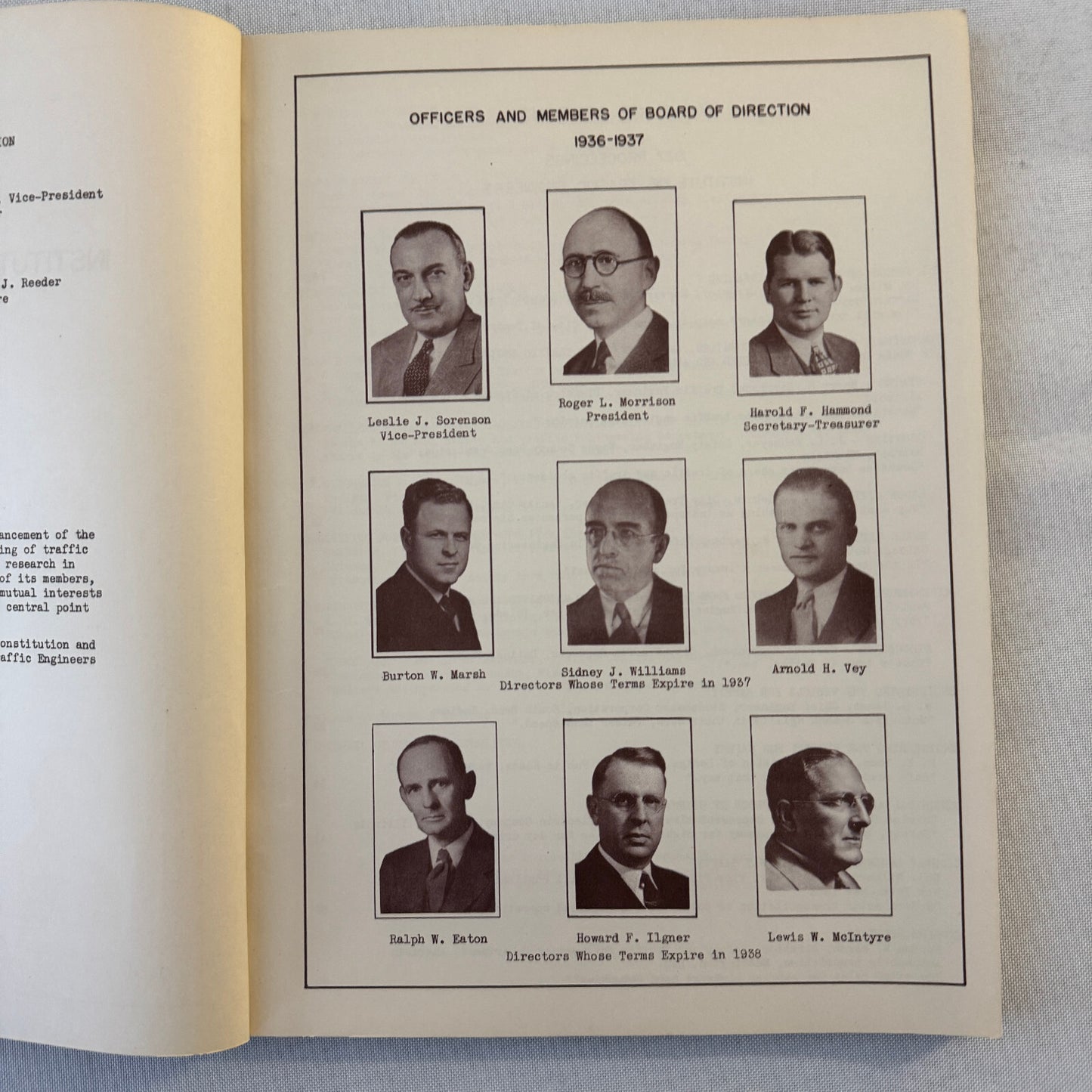 Institute of Traffic Engineers 1937 Urban Planning Book Document Road Building