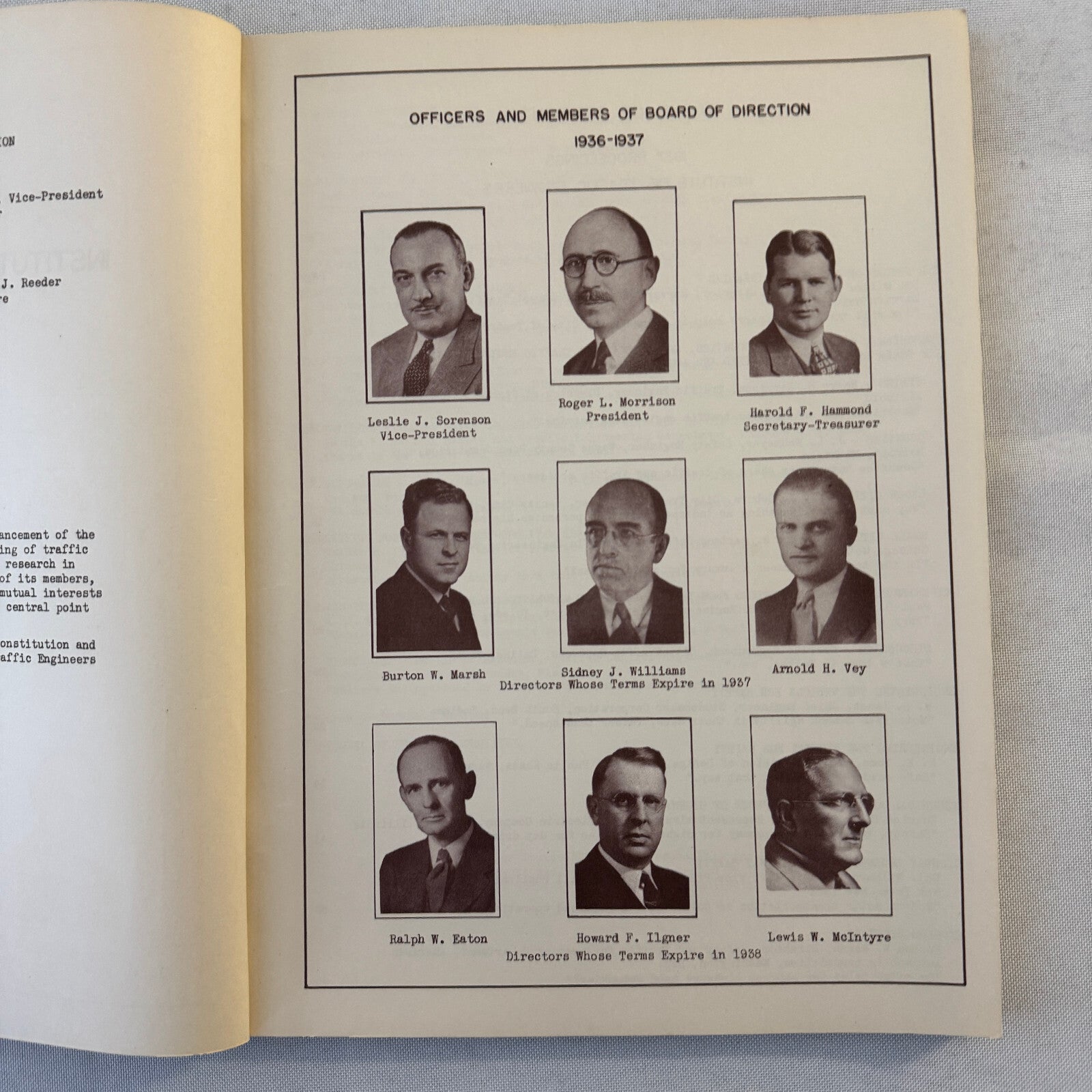 Institute of Traffic Engineers 1937 Urban Planning Book Document Road Building