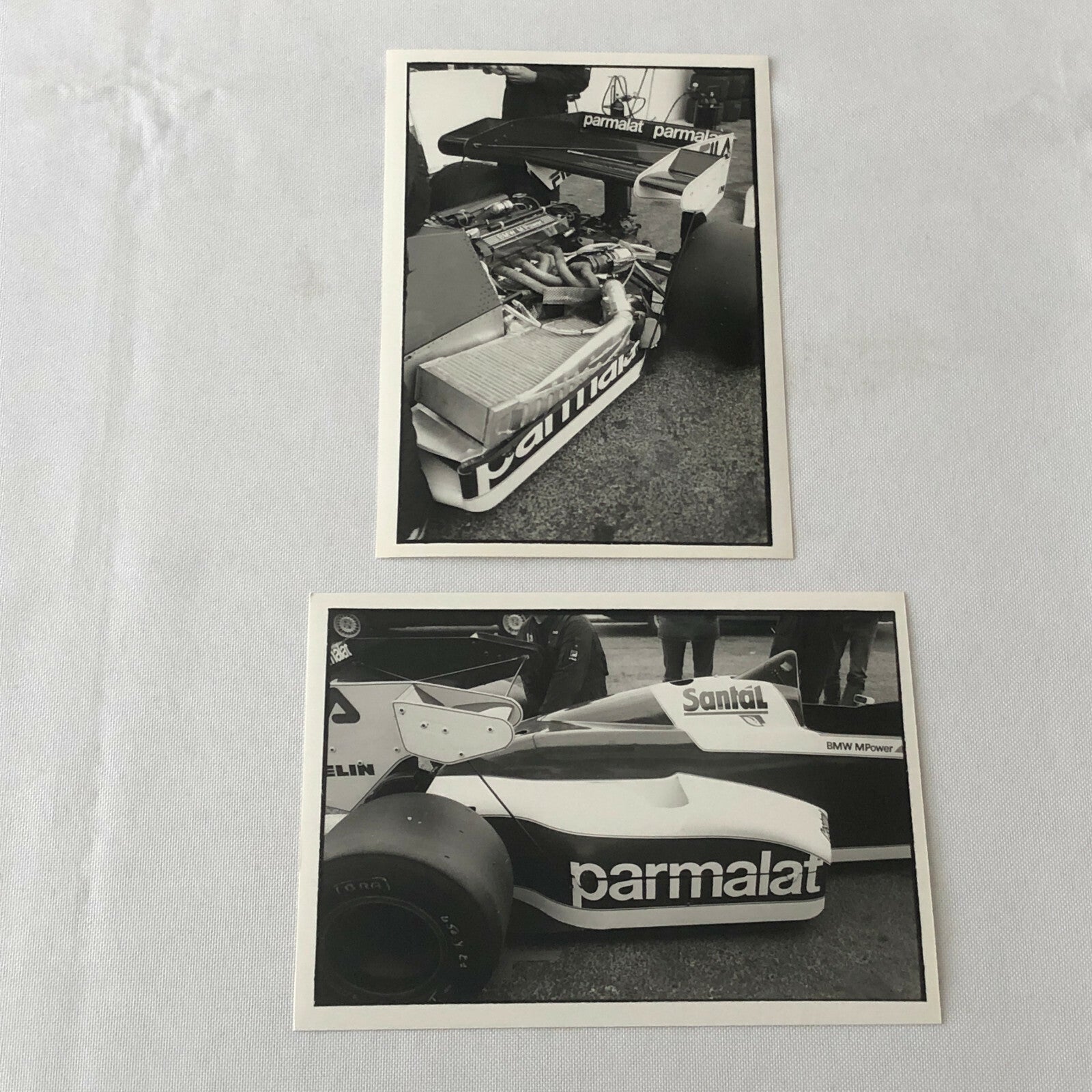 Vintage BMW Brabham Racing Parmalat Car F1 Photo Photograph Lot of 2 DPPI 