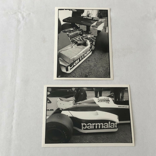 Vintage BMW Brabham Racing Parmalat Car F1 Photo Photograph Lot of 2 DPPI 