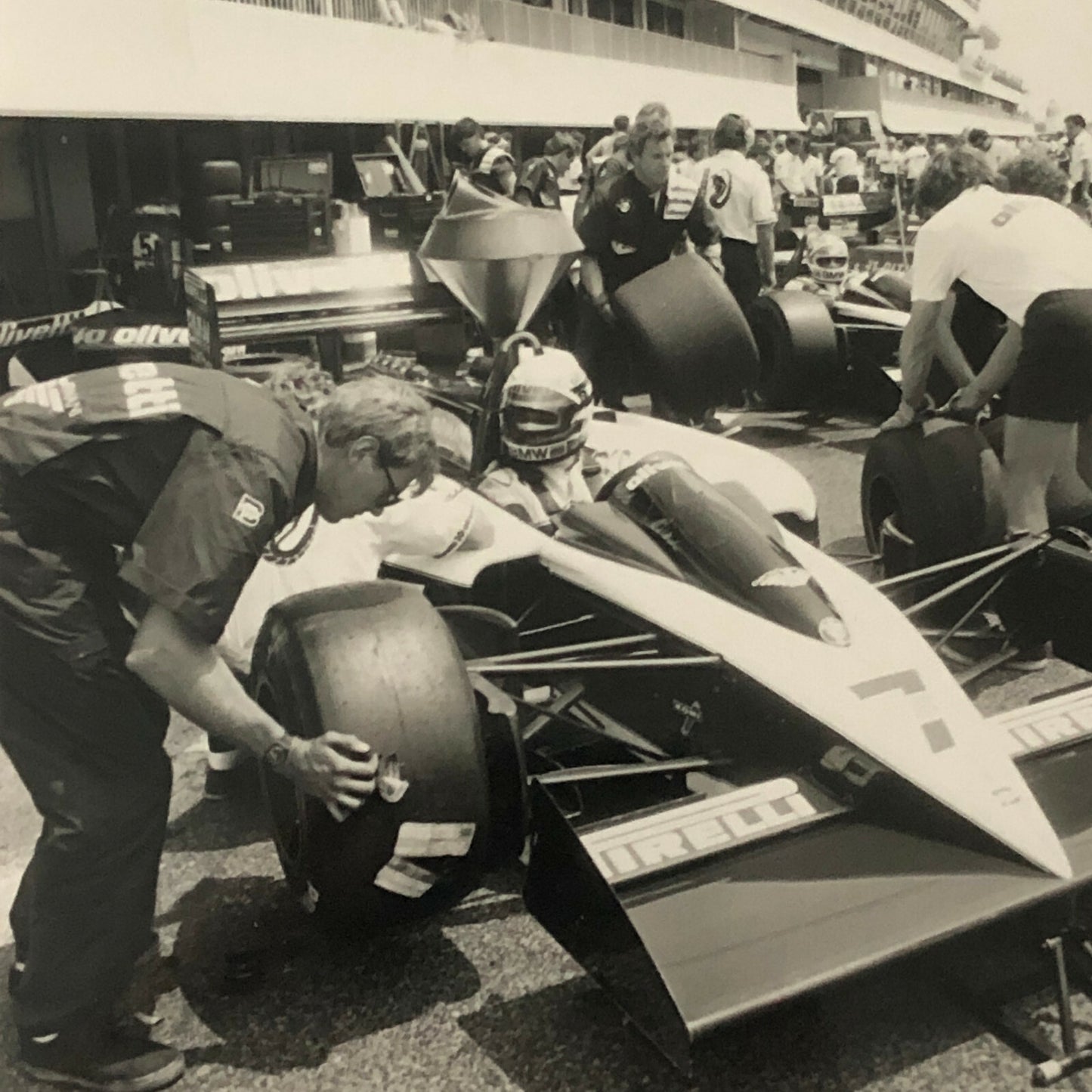 Vintage BMW Olivetti Brabham Racing Car Photo Photograph Jos Reinhard 