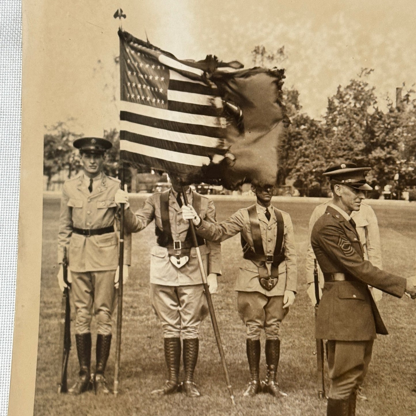American Military Retirement of Army Sergeant William Pratt Press Photo 1933