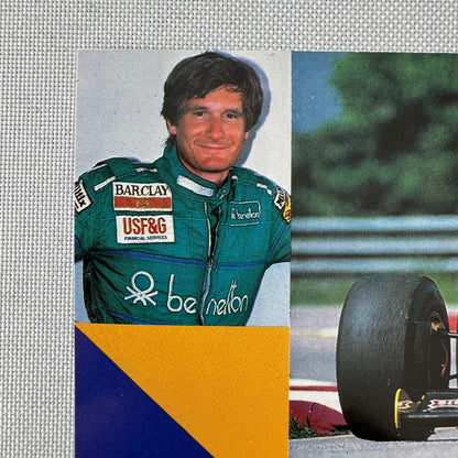1987 Benetton Formula One Racing Postcard Post Card Thierry Boutsen Vintage