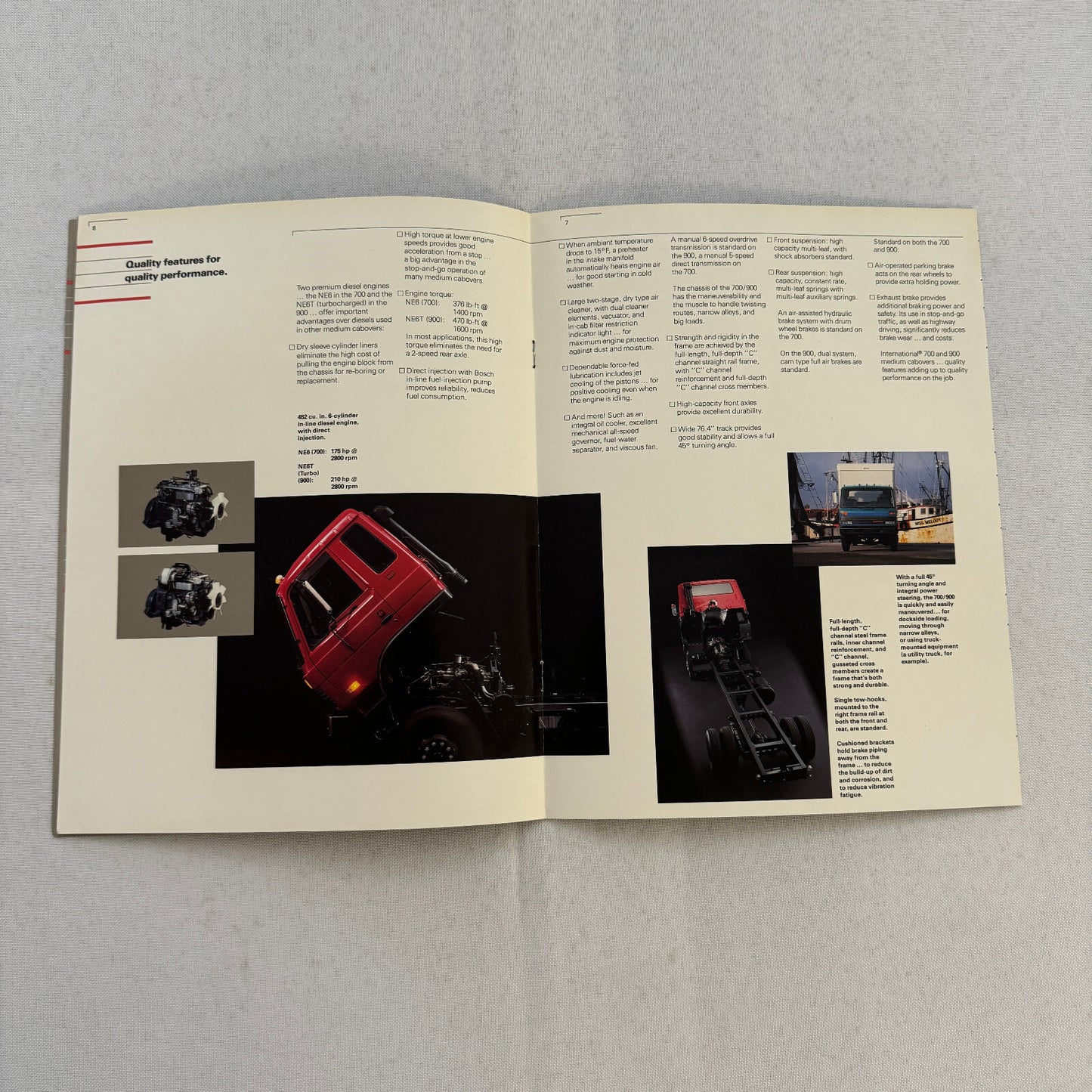 International Truck 700 and 900 Series Medium Cabover Sales Brochure Catalog