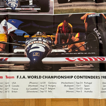 Canon Williams 1989 F1 Formula One Racing Car Poster