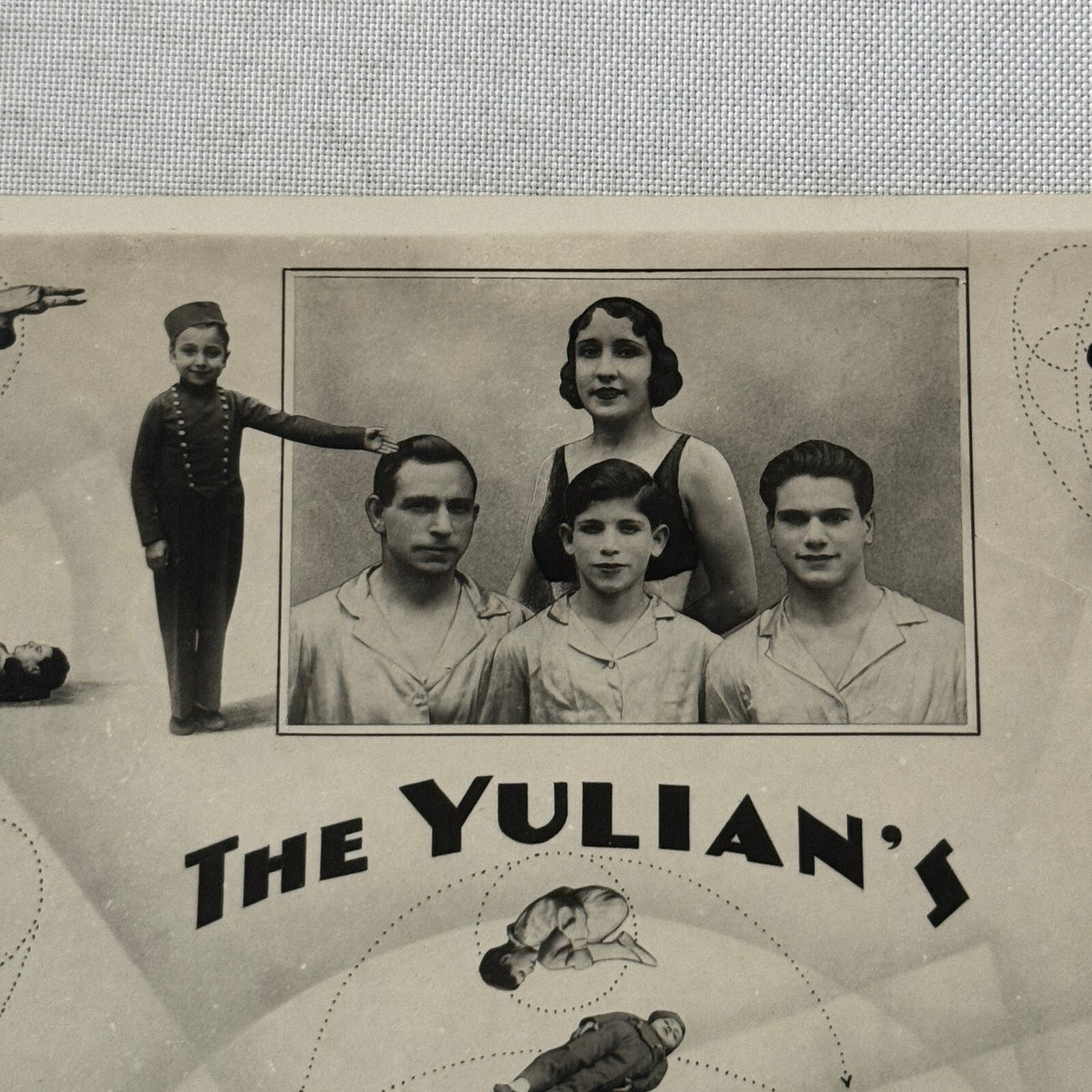 Vintage Circus Acrobat Tumbling Act Photo Photograph 1938 The Yulians