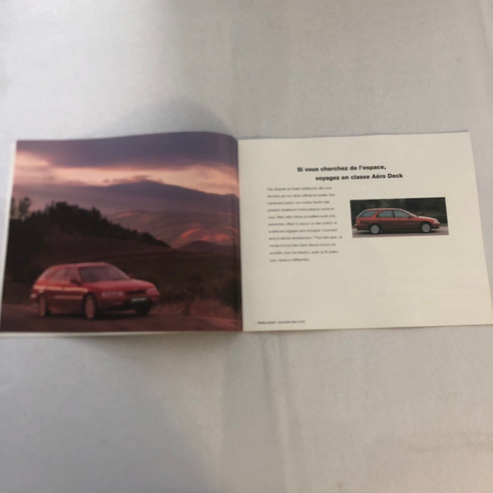 Honda Accord Coupe Aero Deck Wagon Brochure Catalog FRENCH European 1994 1995