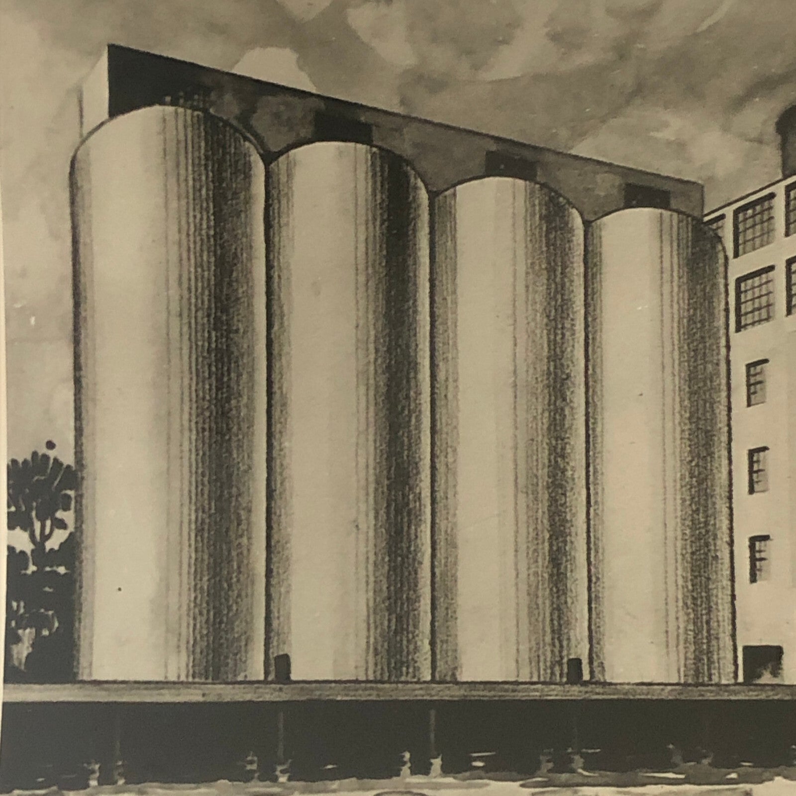 Press Photo Photograph Norfolk Virginia Soybean Factory Architectural Design
