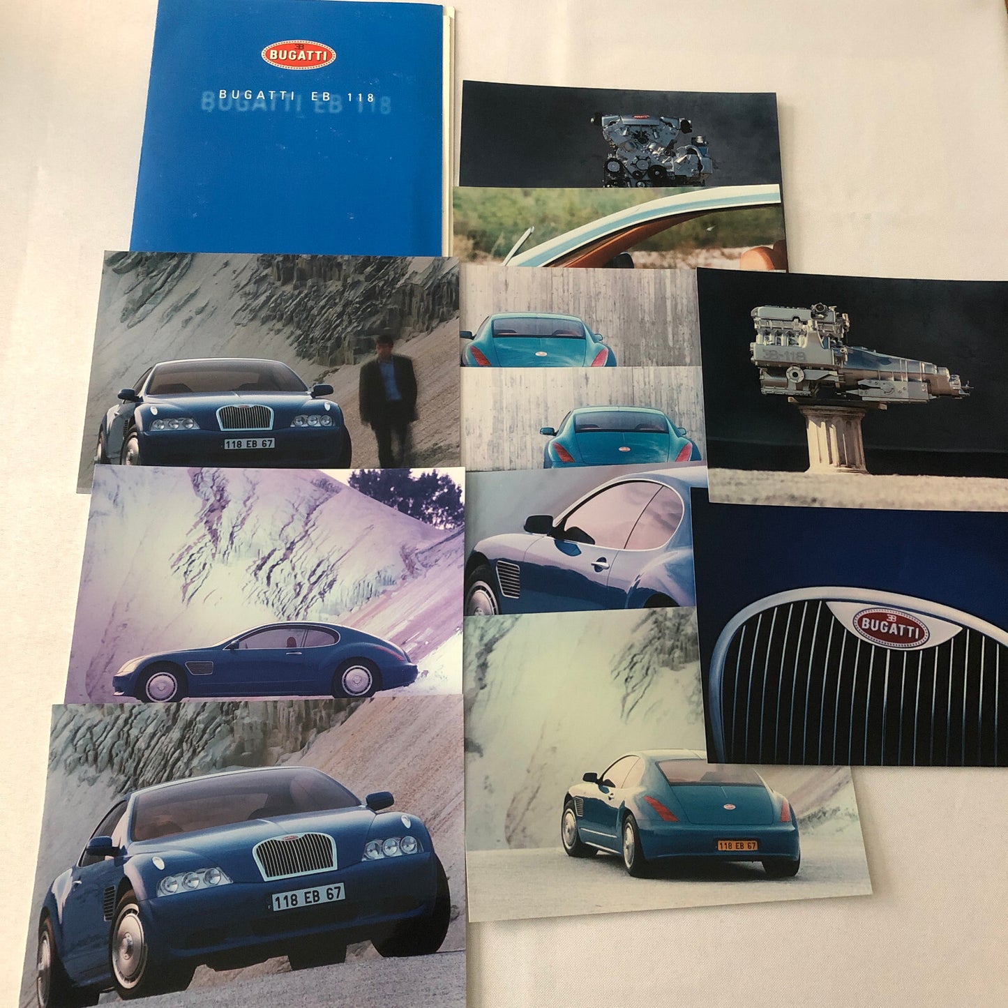 Bugatti EB118 Press Kit Brochure Italian Text Concept Car Photographs