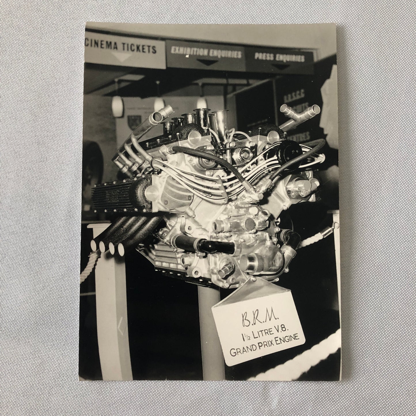 Vintage Racing Photo Photograph Print BRM Engine Lot of 5