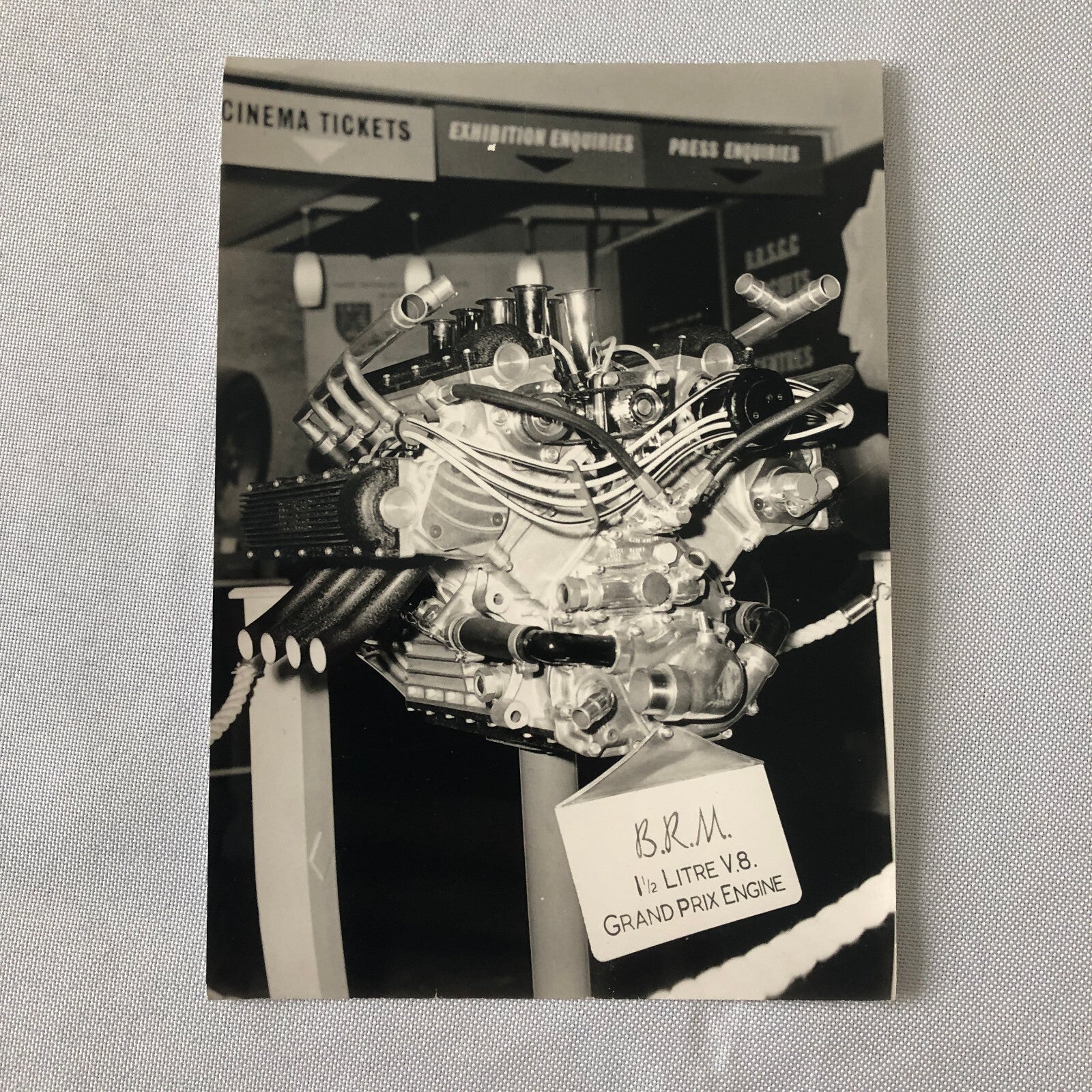 Vintage Racing Photo Photograph Print BRM Engine Lot of 5