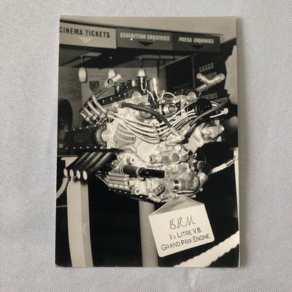 Vintage Racing Photo Photograph Print BRM Engine Lot of 5