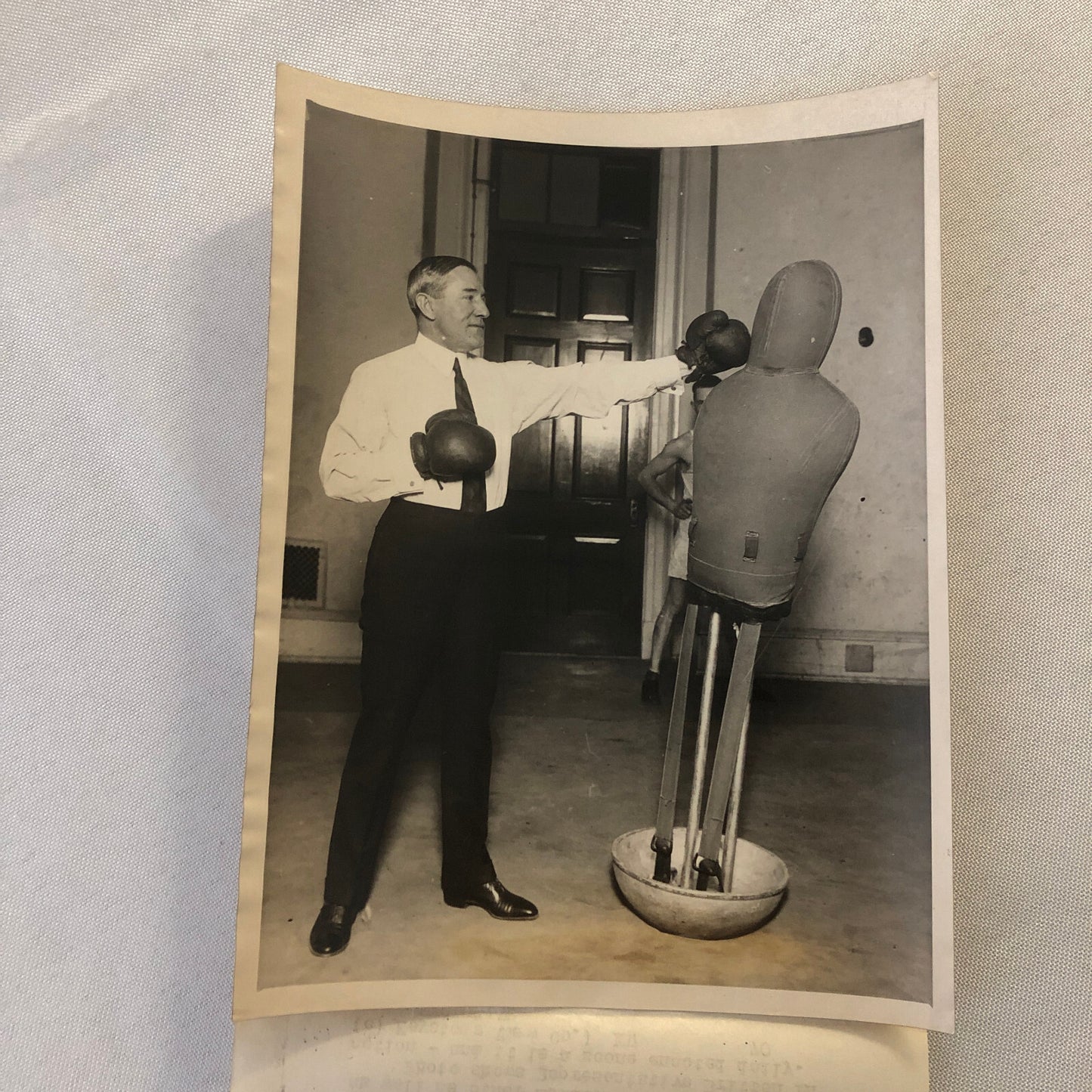 Press Photo Photograph Boxing Boxer Representative Fred A Britten Illinois Gym