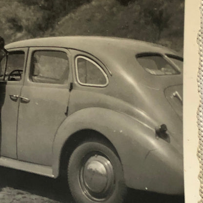 Vintage Photo Photograph Couple Kissing with Automobile - Tag AL22SM2