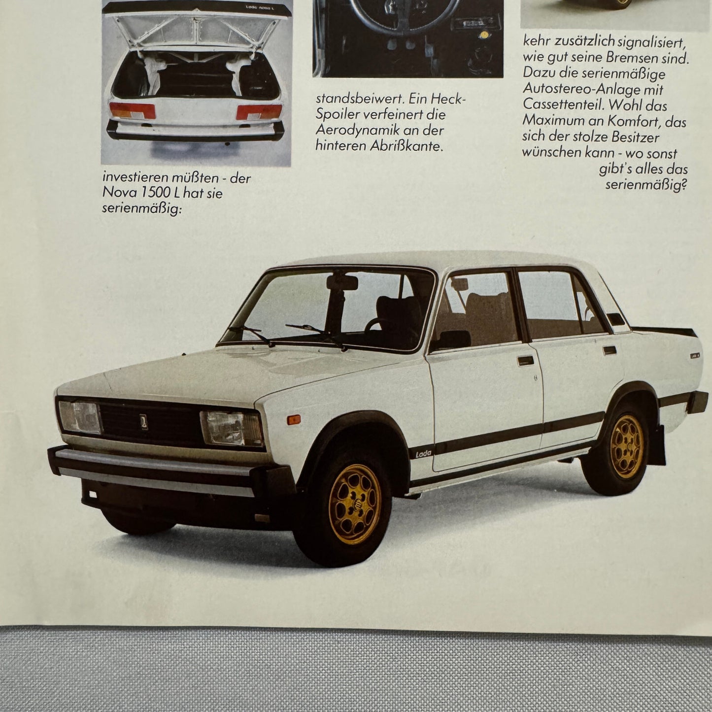 Lada Nova 1500 L Car Sales Brochure Catalog Advertising Vintage German Text