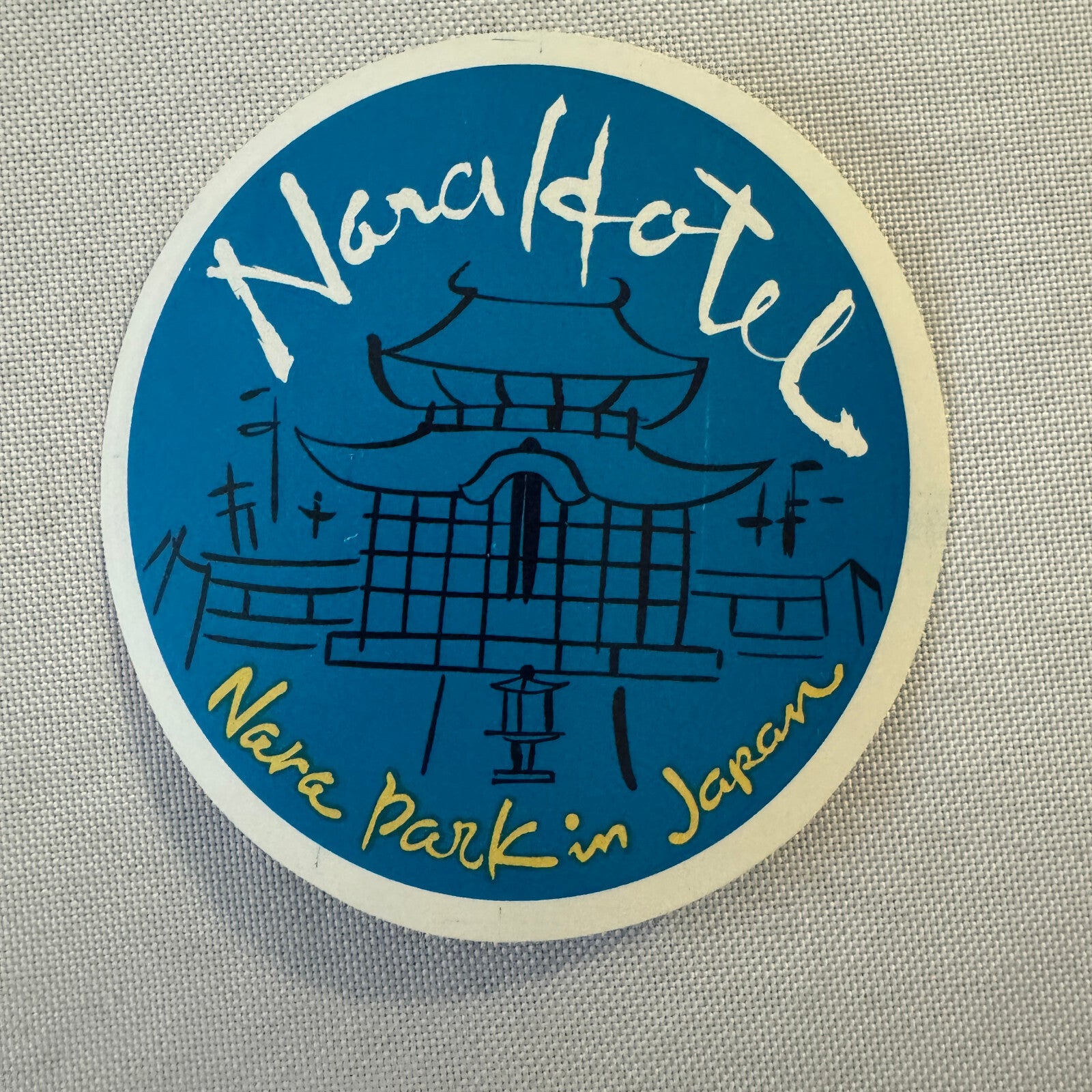 Vintage Hotel Travel Luggage Label Nara Hotel Nara Park Japan