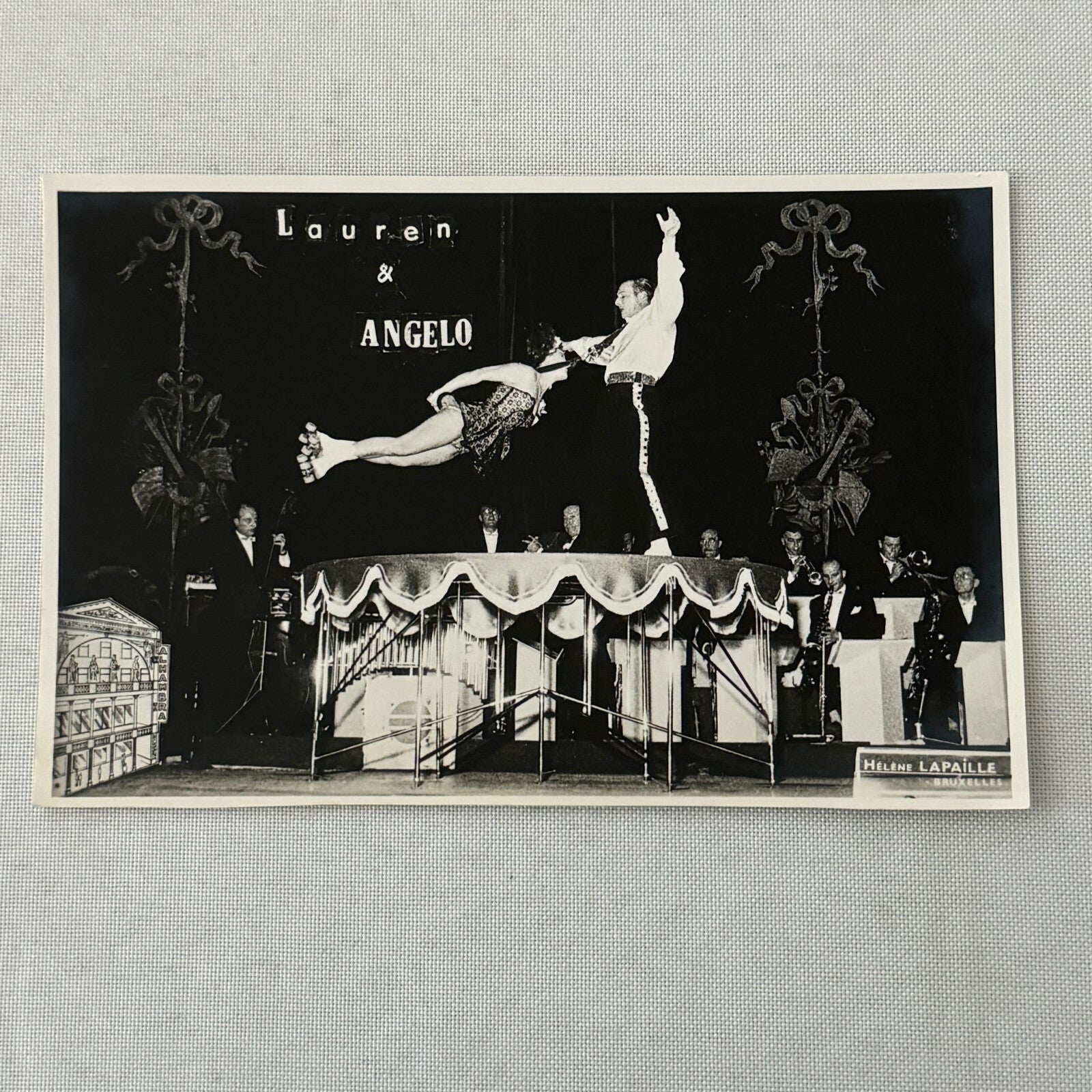 Vintage Circus Rollerskating Roller Skate Act Photo Photograph Lauren and Angelo