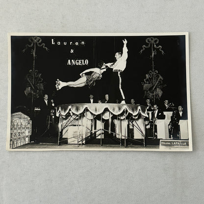 Vintage Circus Rollerskating Roller Skate Act Photo Photograph Lauren and Angelo