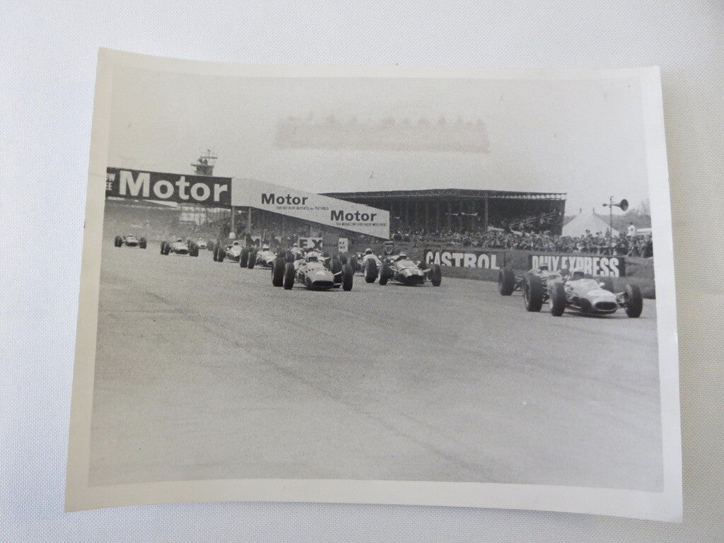 Vintage 1966 Racing Photograph Photo - Jack Brabham Leading Grand Prix Car