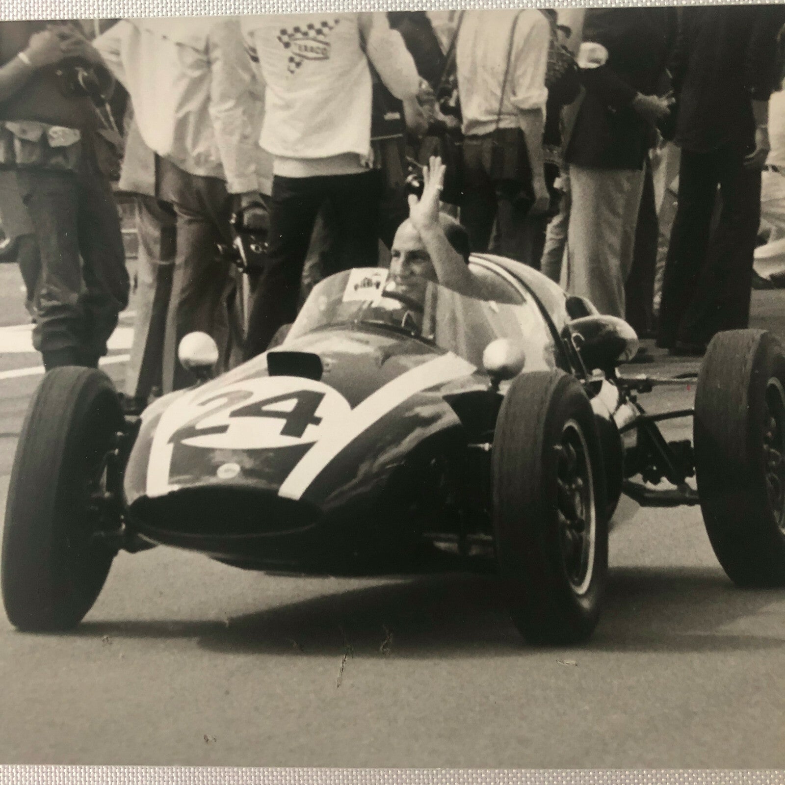 Vintage Photo Photograph of Racing Driver Stirling Moss in Grand Prix Car 