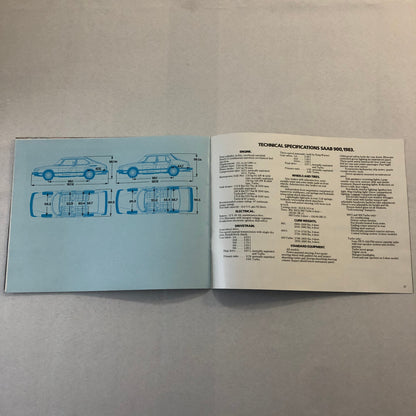 1983 Saab 900 Sales Brochure Catalog Advertising Saab 900 Turbo 900S 900 S