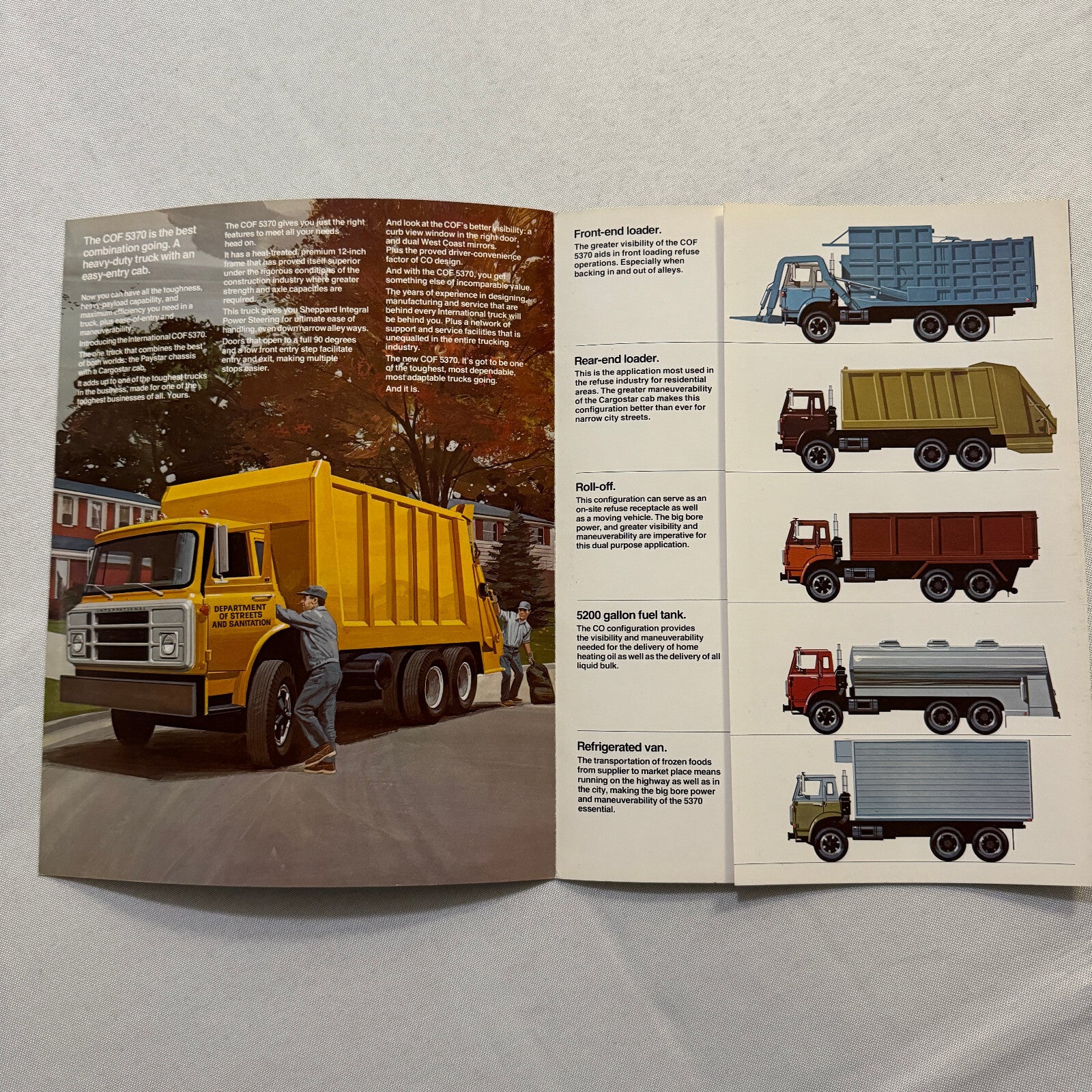 International COF 5370 Garbage Truck Refuse Truck Sales Brochure Catalog