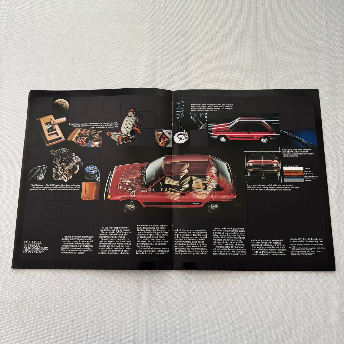 1983 Toyota Tercel Car Sales Brochure Catalog SR5 Wagon Liftback 4WD Vintage