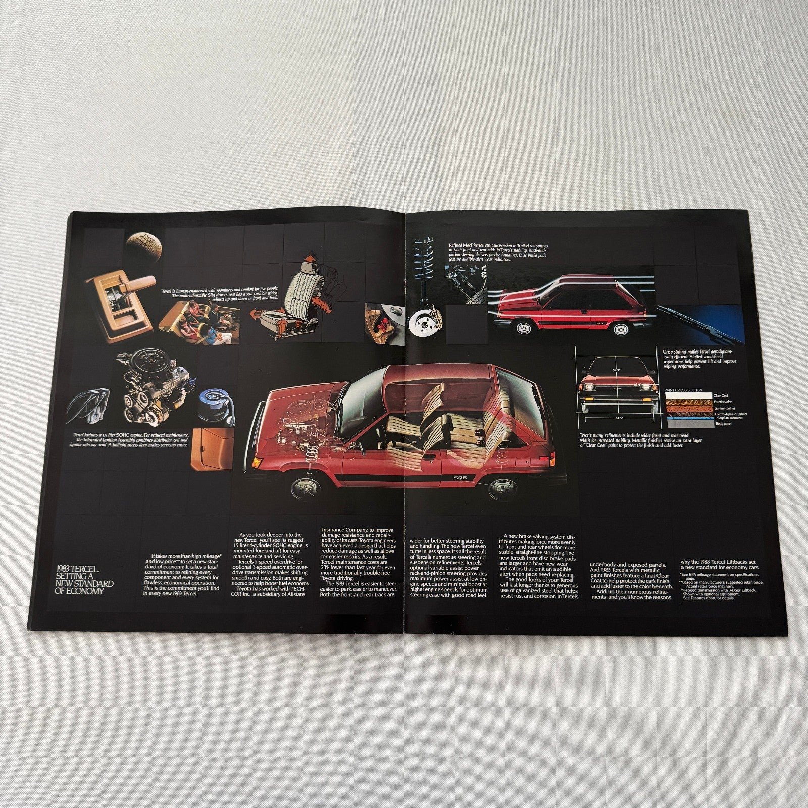 1983 Toyota Tercel Car Sales Brochure Catalog SR5 Wagon Liftback 4WD Vintage