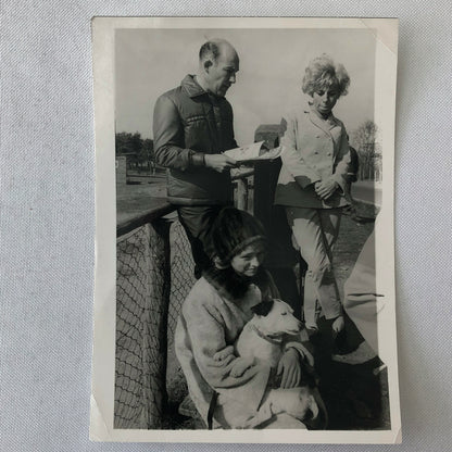 Vintage Stirling Moss Racing Driver Photo Photograph Women and Dog 