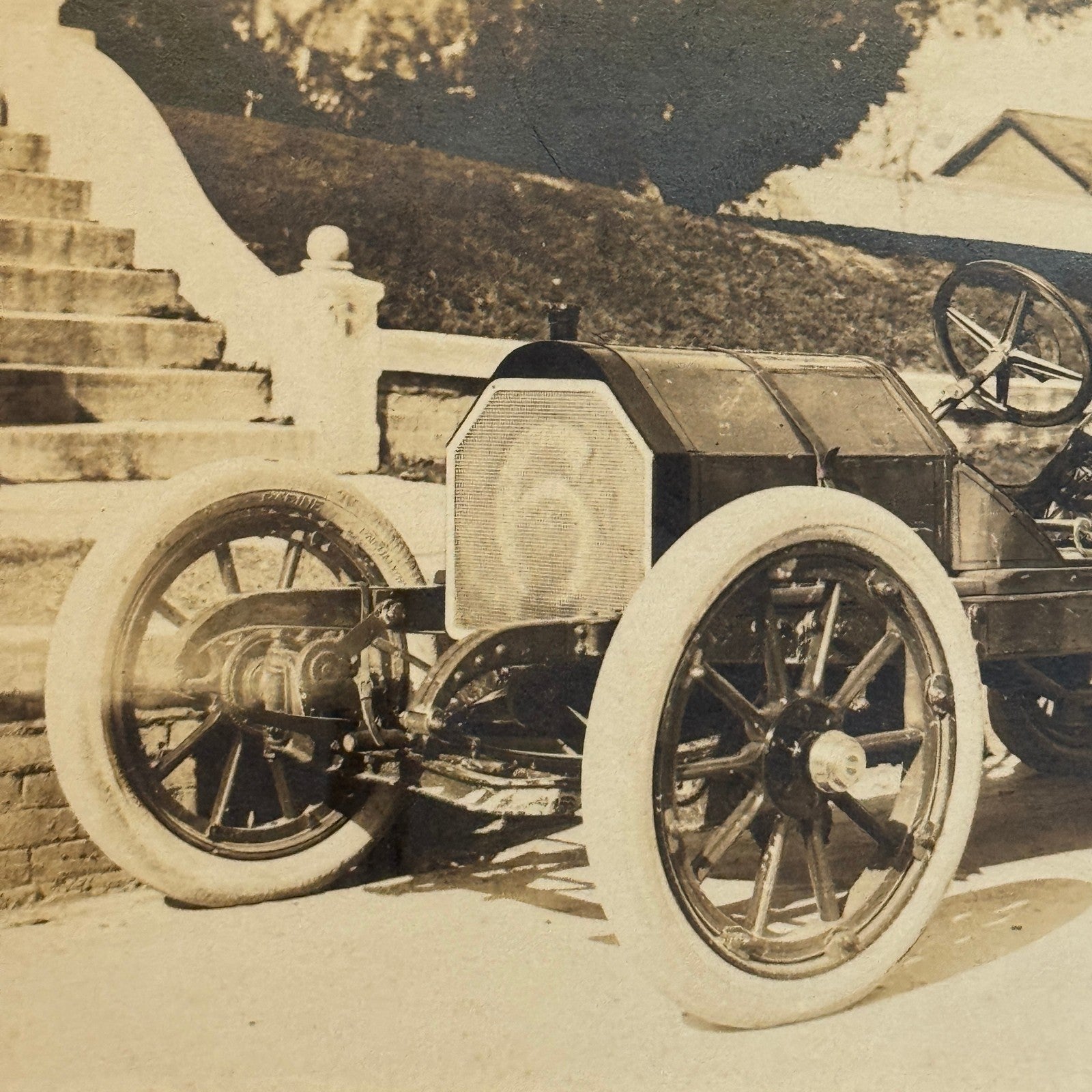 Vintage Racing Car Photo Photograph Antique Motorsport Print Unidentified