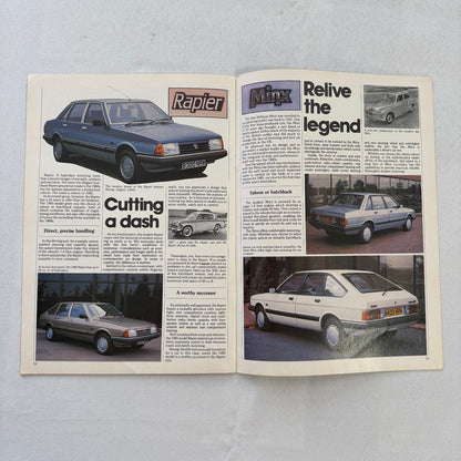1985 Peugeot Talbot Car Sales Brochure Catalog 205 GTI 305 Rapier Minx Van