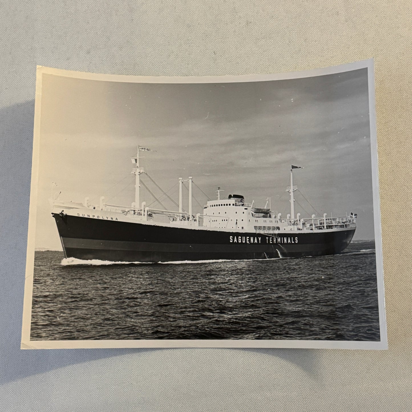 Vintage Ship Boat Photo Photograph Print Sunpolnya Saguenay Terminals Line 1956