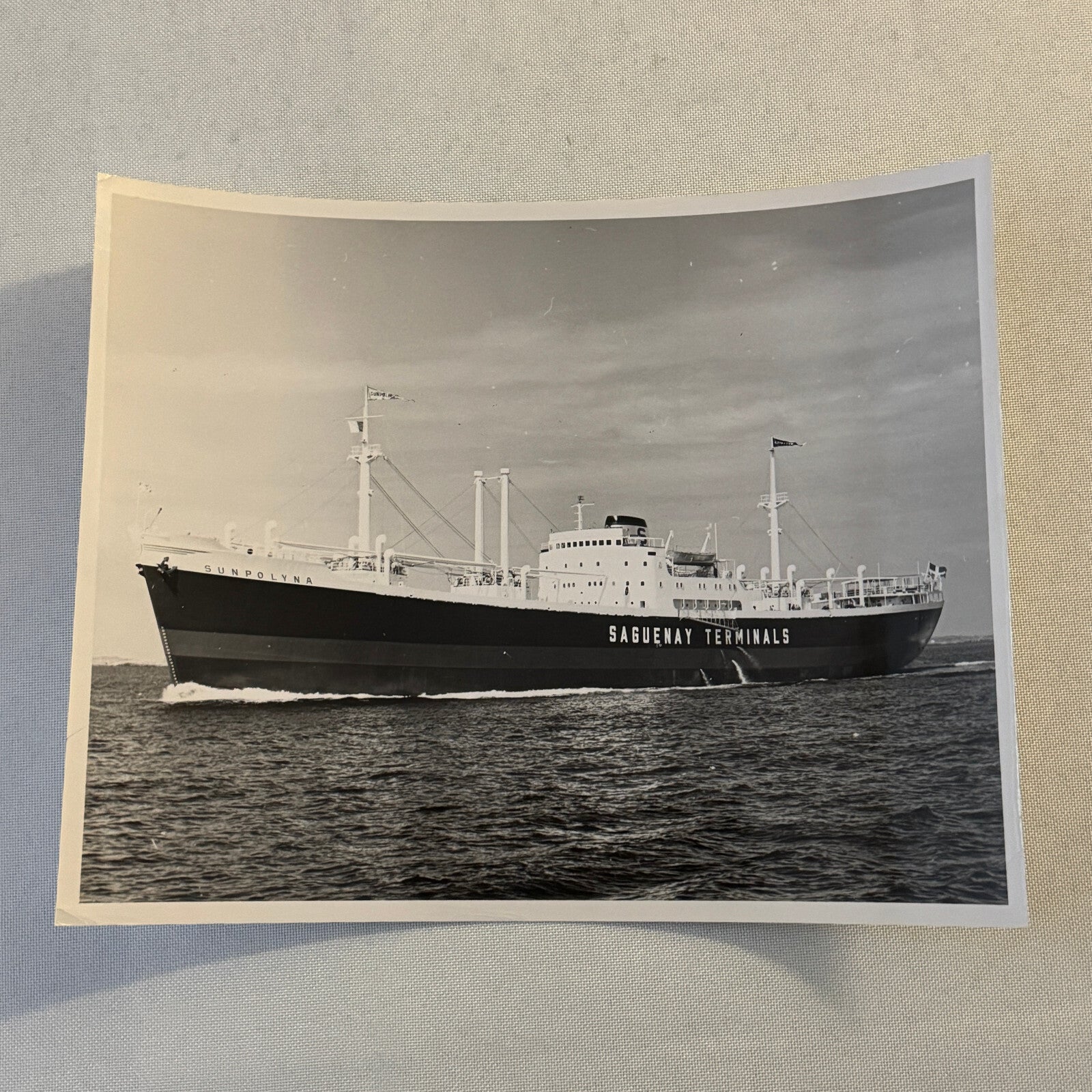 Vintage Ship Boat Photo Photograph Print Sunpolnya Saguenay Terminals Line 1956