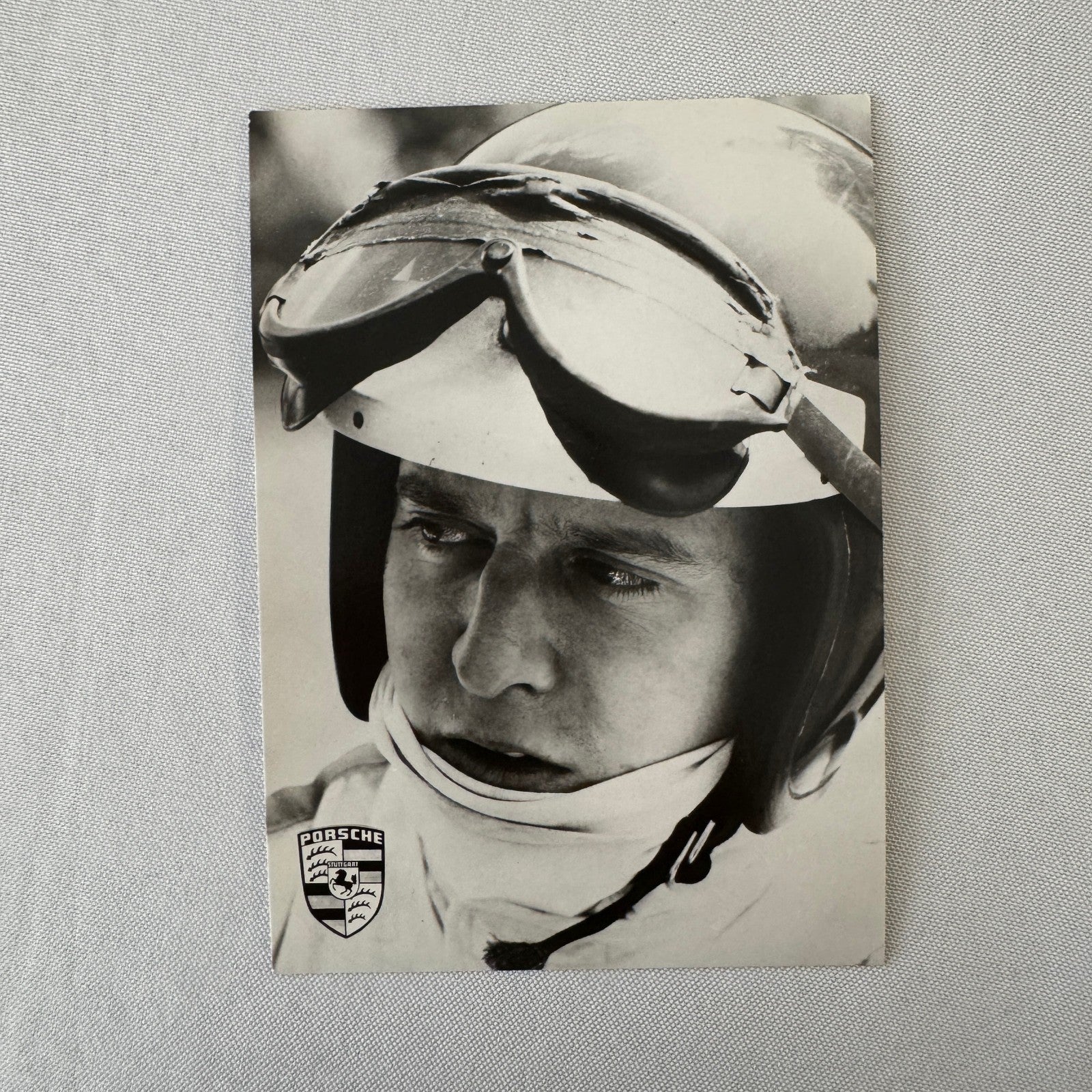 Vintage Porsche Racing Photo Postcard Driver Jackie Oliver Post Card Photograph