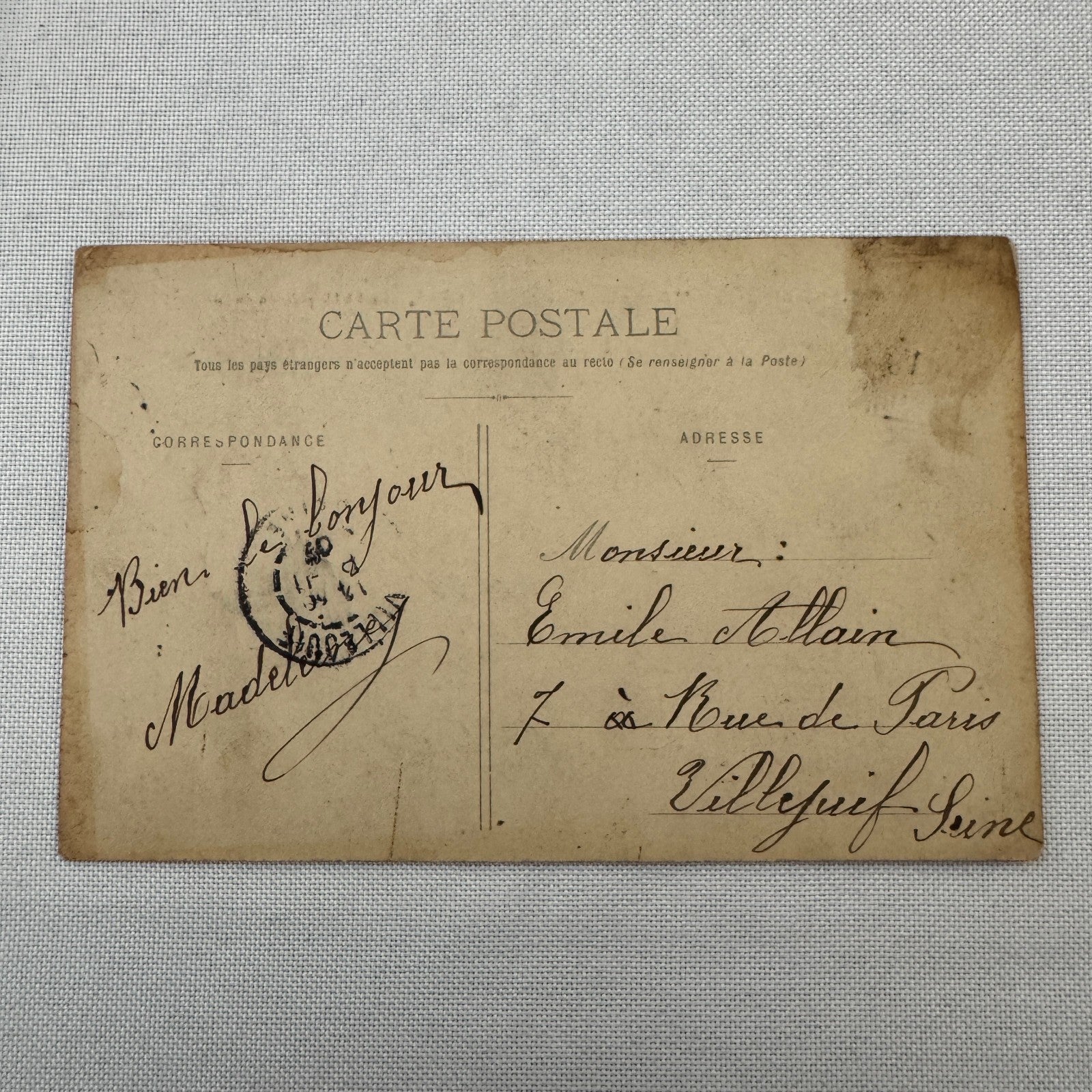 Vintage Zeppelin Airship Dirigible America Postcard Post Card French North Pole