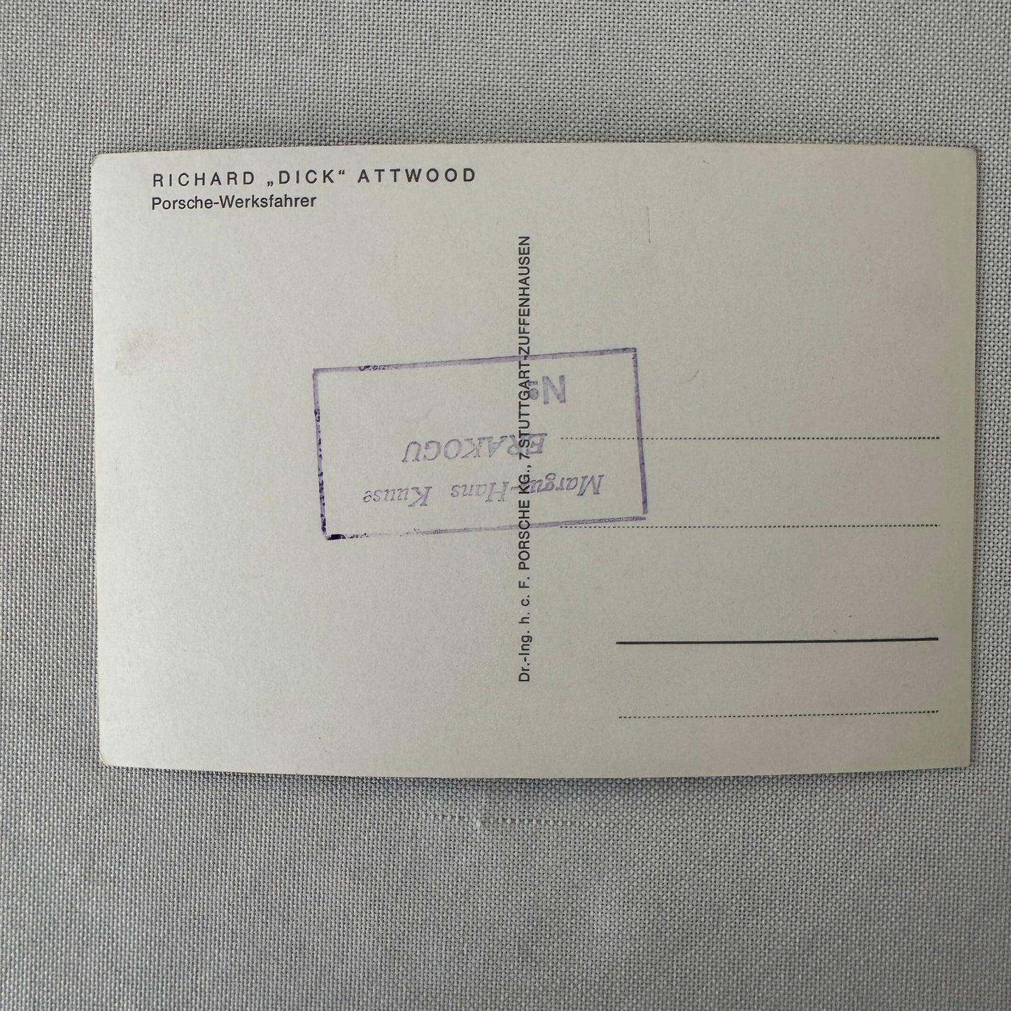 Richard Dick Atwood Porsche Racing Driver Photo Photograph Print