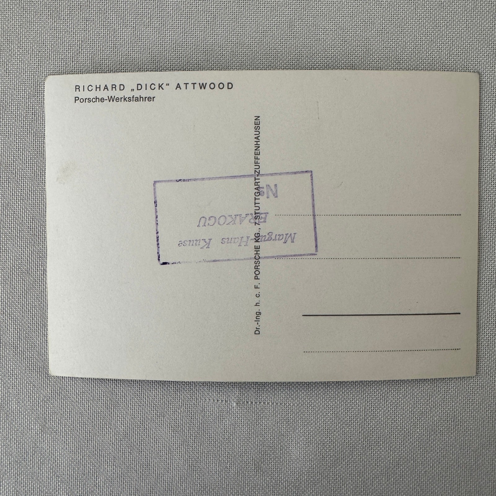 Richard Dick Atwood Porsche Racing Driver Photo Photograph Print