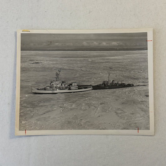 Vintage Canadian Navy Ship Boat Photo Photograph HMCS Wallaceburg HMCS Labrador
