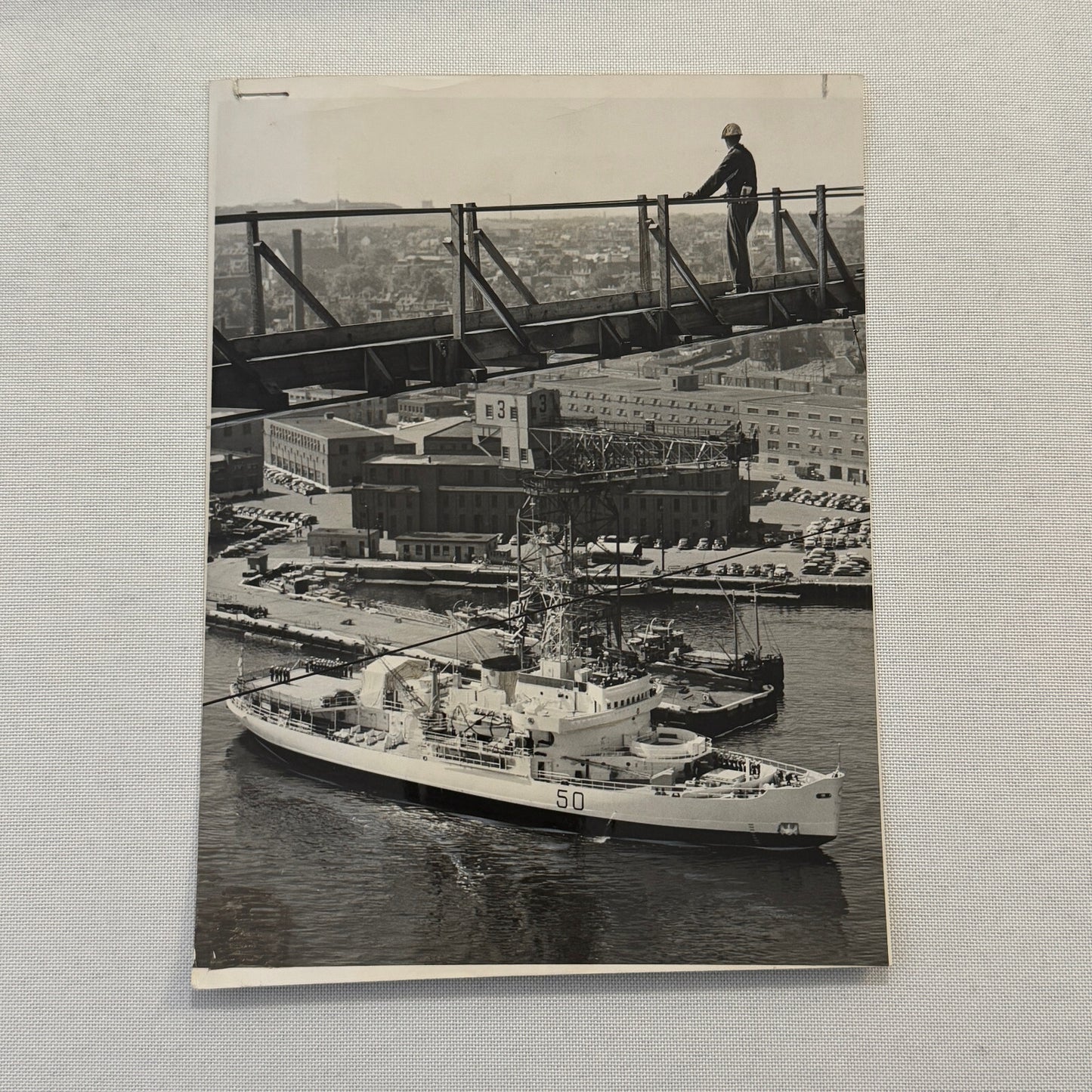 Royal Canadian Navy Ship HMCS Labrador Vintage Press Photo Photograph Print 1954